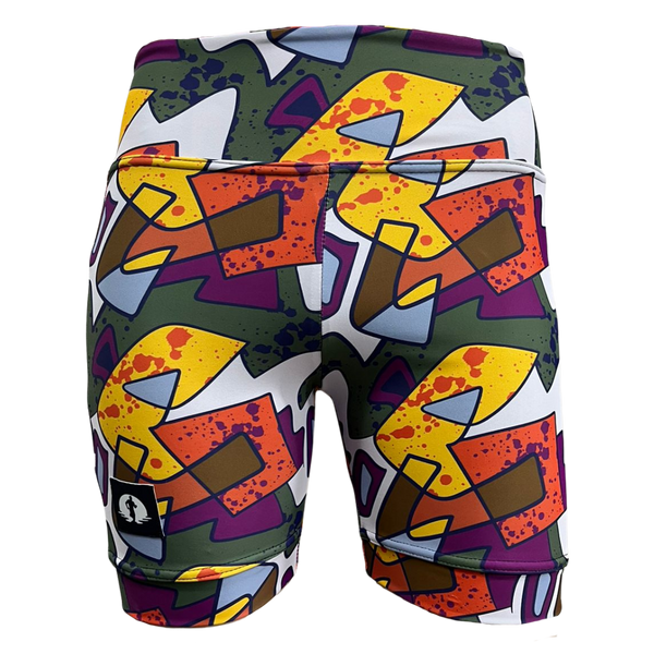 High Waist Funky Pants - Picasso
