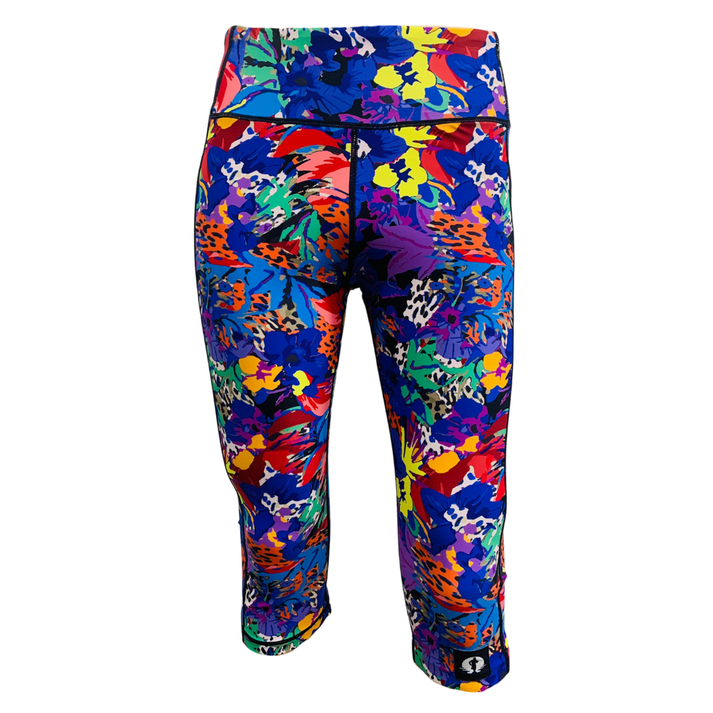 High Waist Funky 3/4 Leggings - Paws & Petals