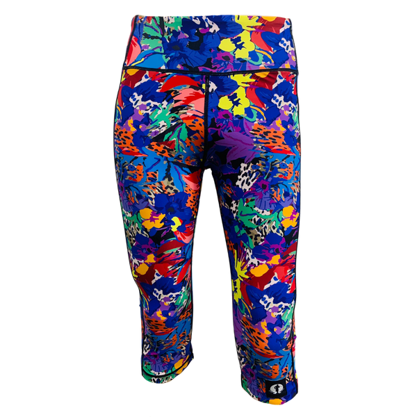 High Waist Funky 3/4 Leggings - Paws & Petals