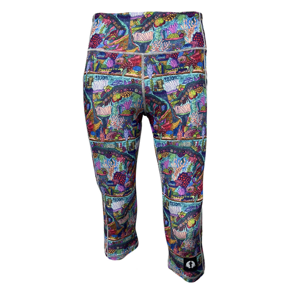 High Waist Funky 3/4 Leggings - Nic's Neuro Nuanced Funky Pants