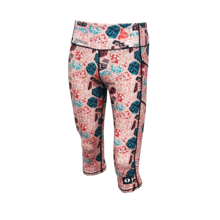 High Waist Funky 3/4 Leggings - Puzzled