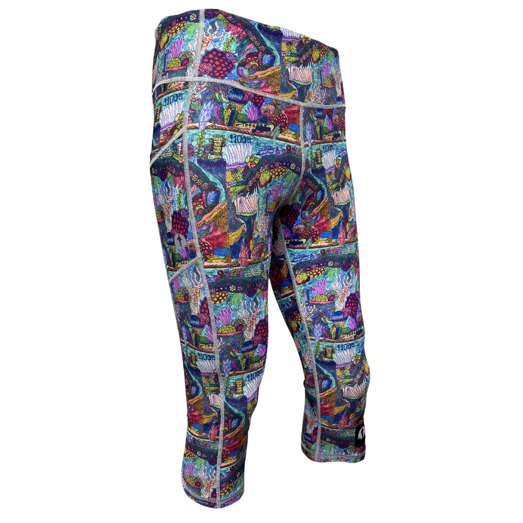 High Waist Funky 3/4 Leggings - Nic's Neuro Nuanced Funky Pants