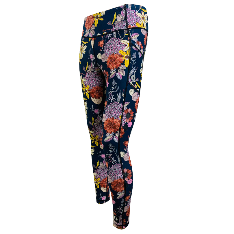 High Waist Full Length - Floral Charms