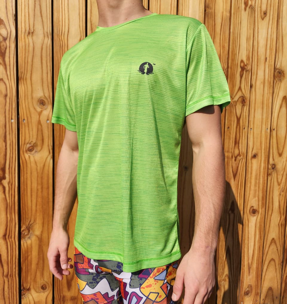 A Race T-Shirt - Green Melange