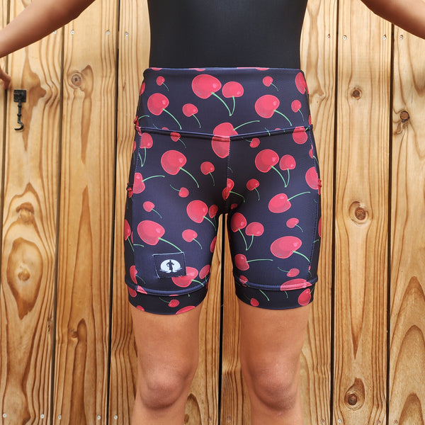 High Waist Funky Pants - Cherry-okie