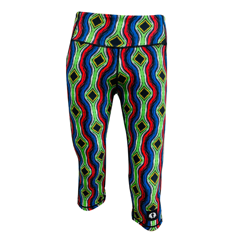 High Waist Funky 3/4 Leggings - Madibas