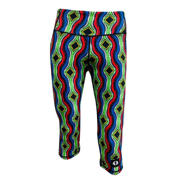 High Waist Funky 3/4 Leggings - Madibas