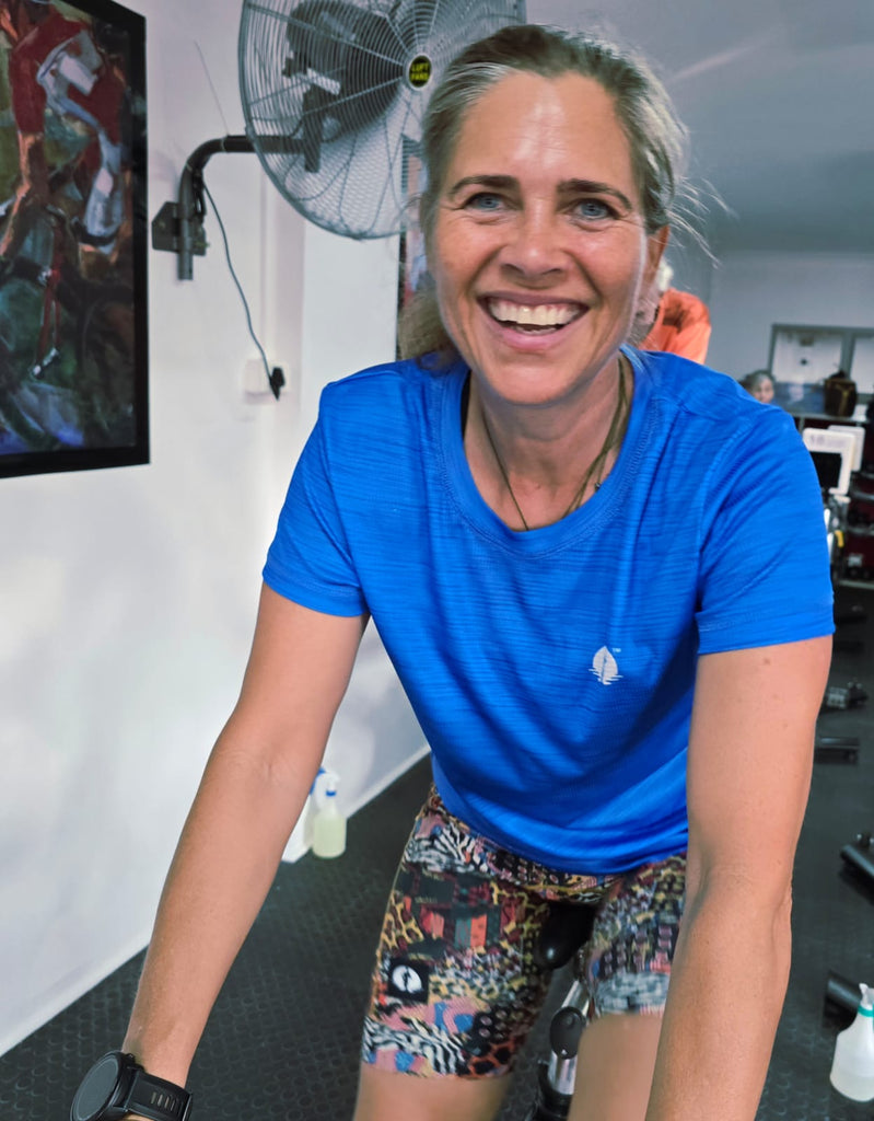 A Race T-Shirt - Electric Blue Melange