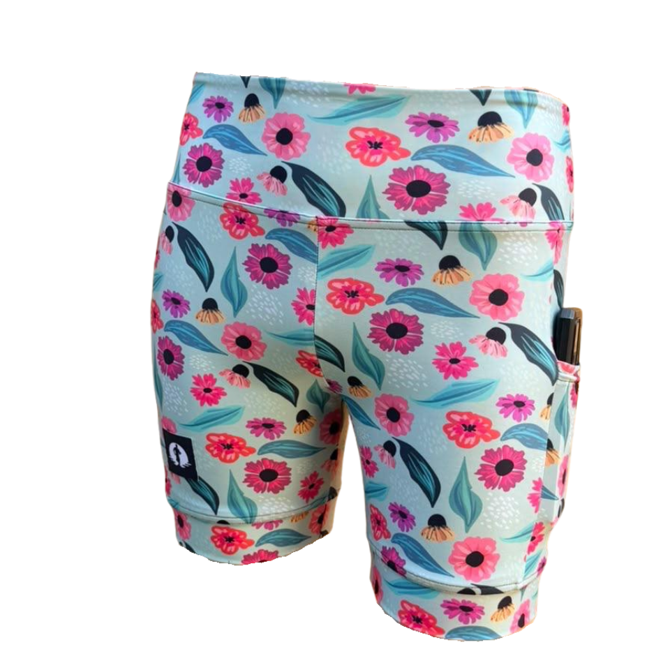 High Waist Funky Pants - Zinnias