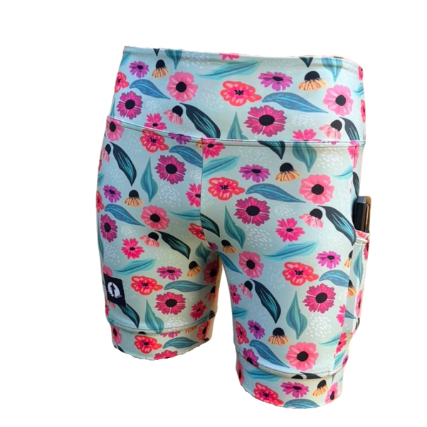 High Waist Funky Pants - Zinnias