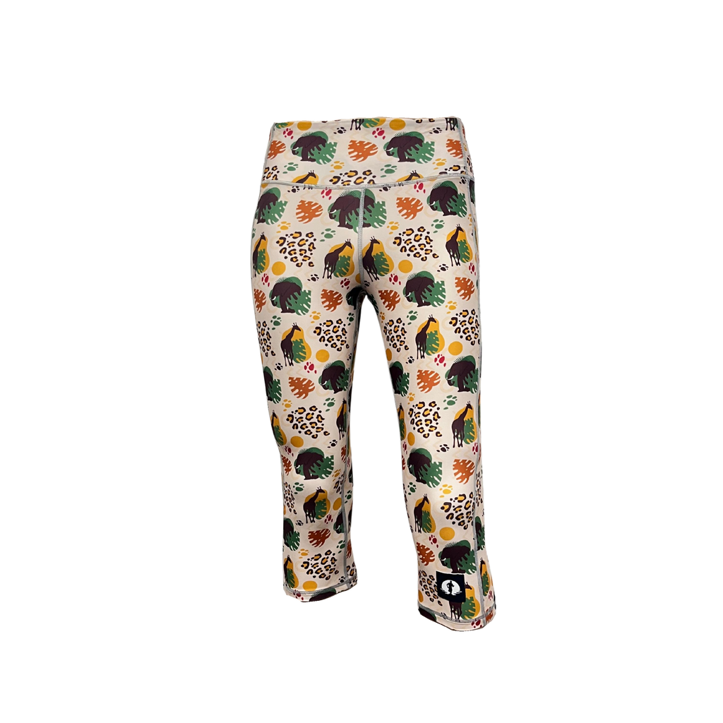 High Waist Funky 3/4 Leggings - Pawradise