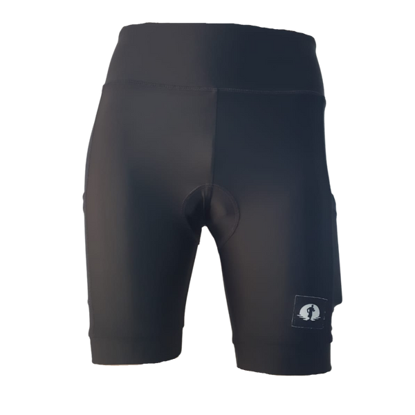 High Waist LADIES Cycling Shorts - Black