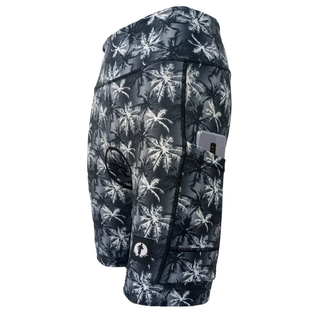 High Waist LADIES Cycling Shorts - Palm Shadows