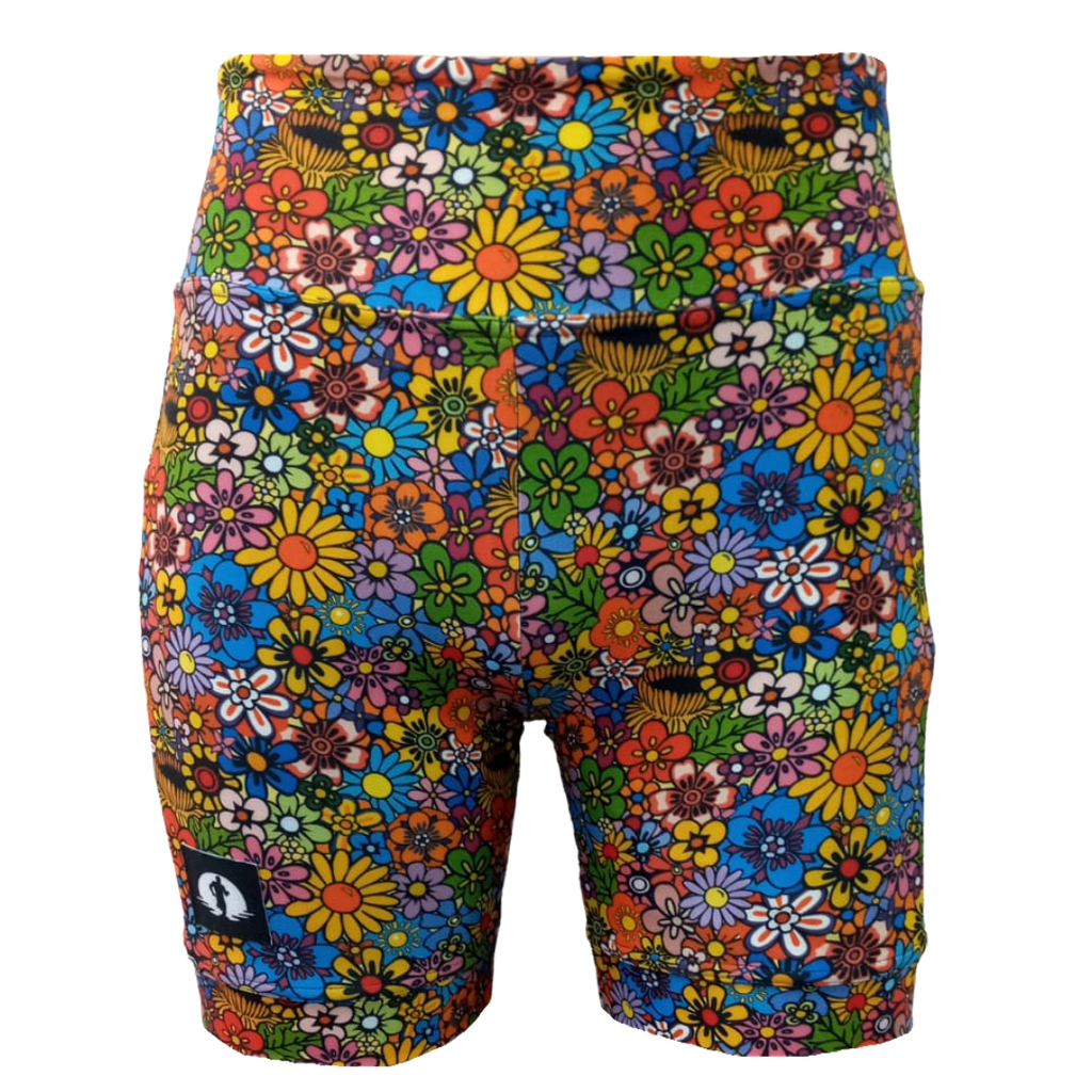 High Waist Funky Pants - Funky Flowers