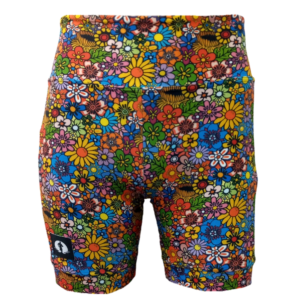 High Waist Funky Pants - Funky Flowers