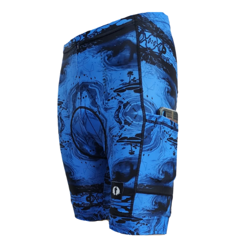 Funky Cycling Shorts - Island Wave
