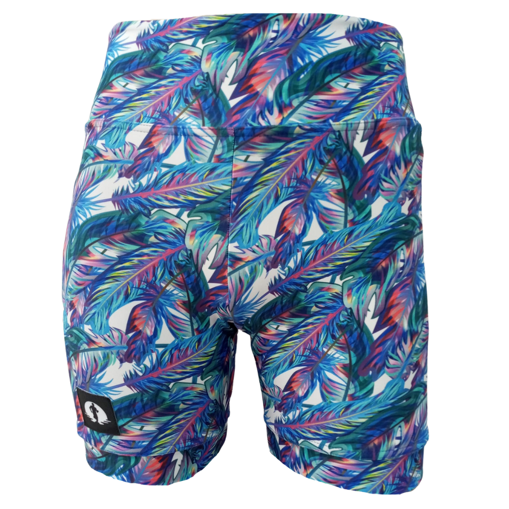 High Waist Funky Pants - Feathers