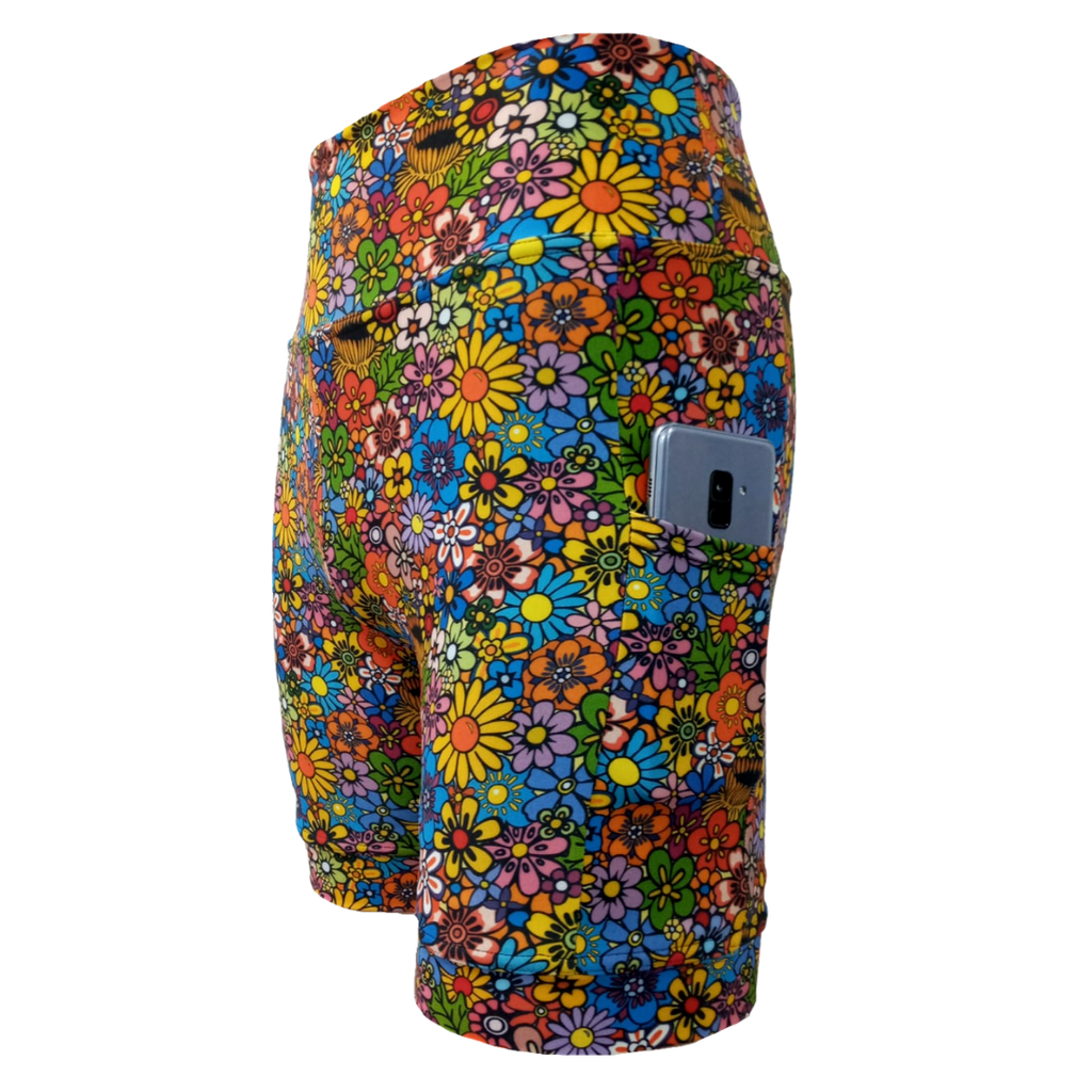 High Waist Funky Pants - Funky Flowers