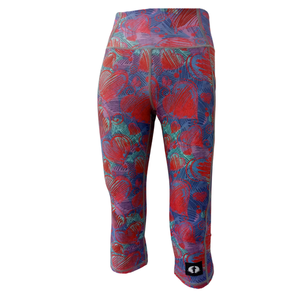 High Waist Funky 3/4 Leggings - Be Mine (Valentine)