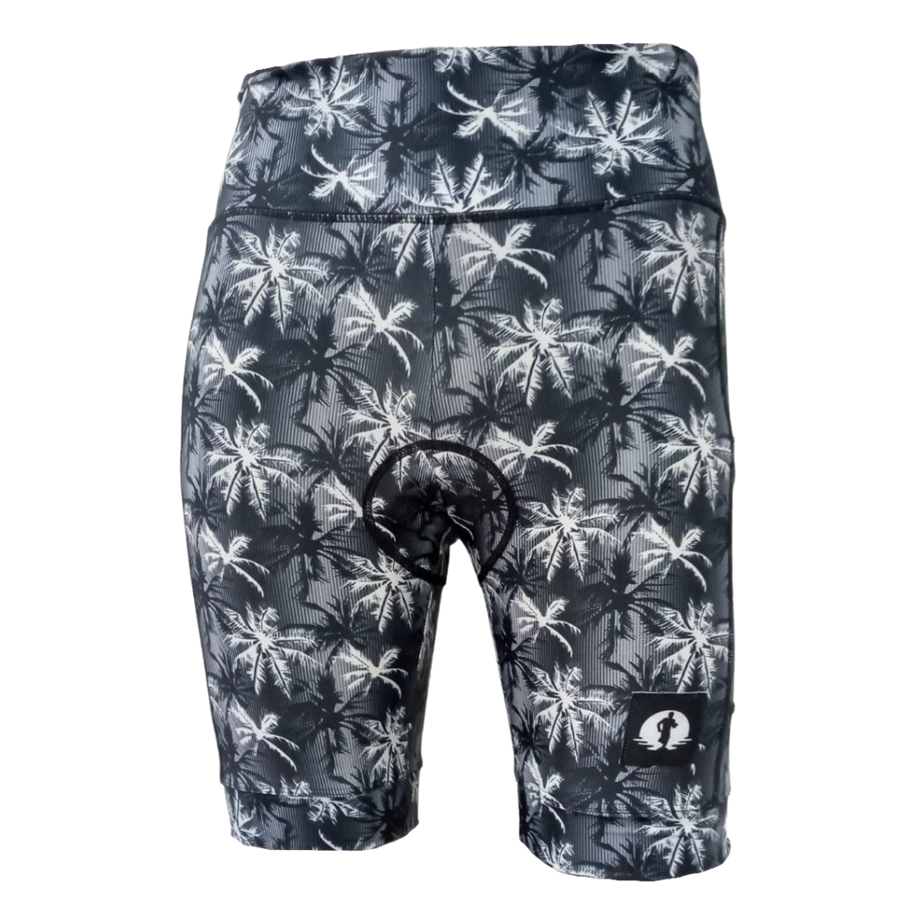 High Waist LADIES Cycling Shorts - Palm Shadows