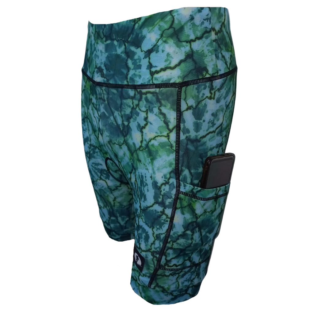 High Waist LADIES Cycling Shorts - Tie Dye