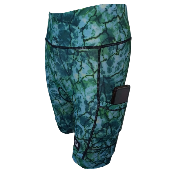 High Waist LADIES Cycling Shorts - Tie Dye