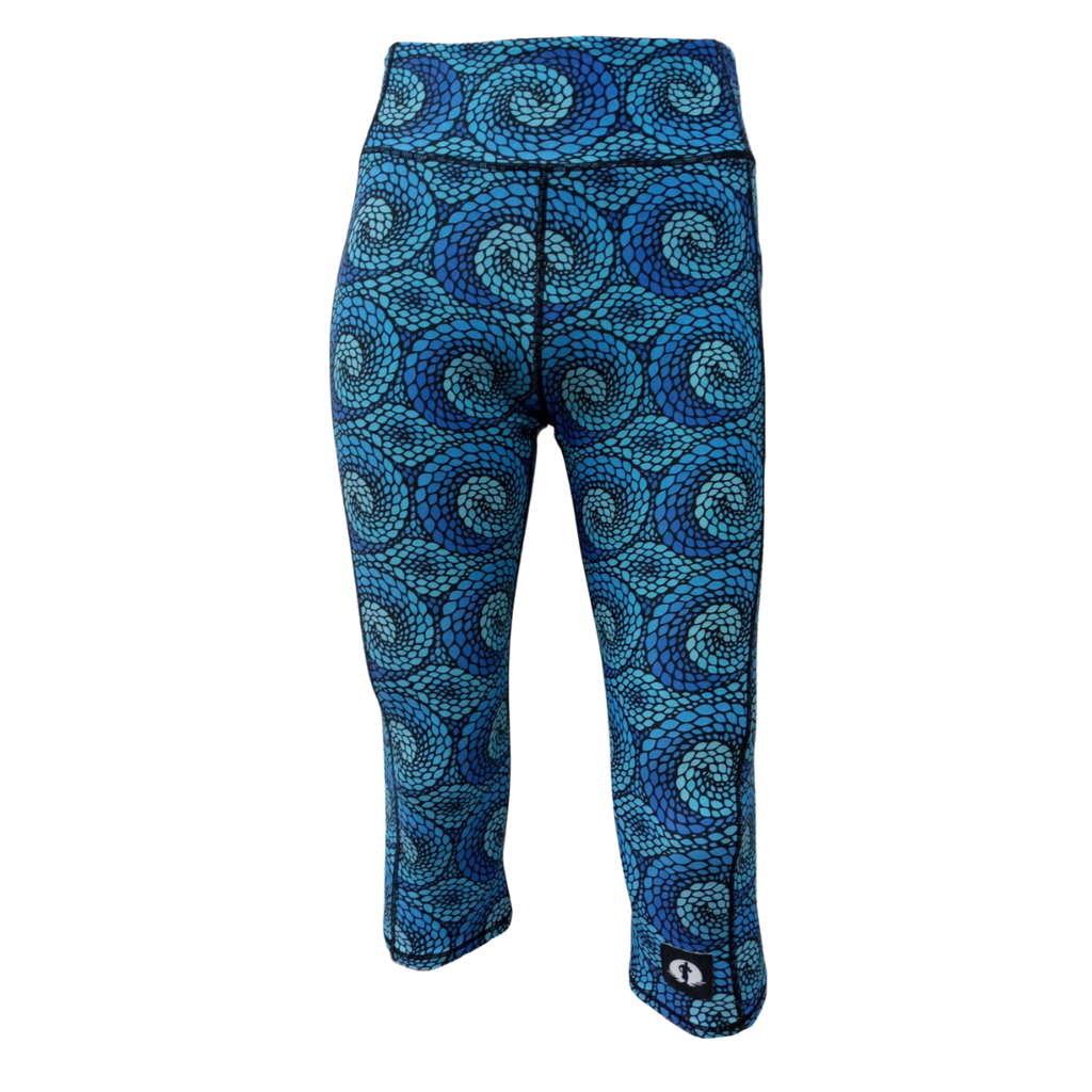 High Waist Funky 3/4 Leggings - Scales - Funky Pants 