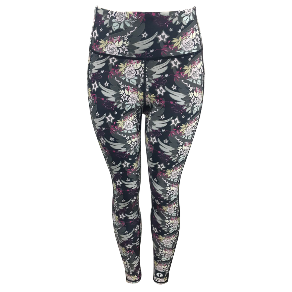 High Waist Full Length - Sabrina Grey Wings