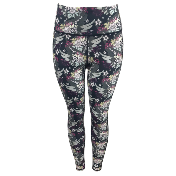 High Waist Full Length - Sabrina Grey Wings