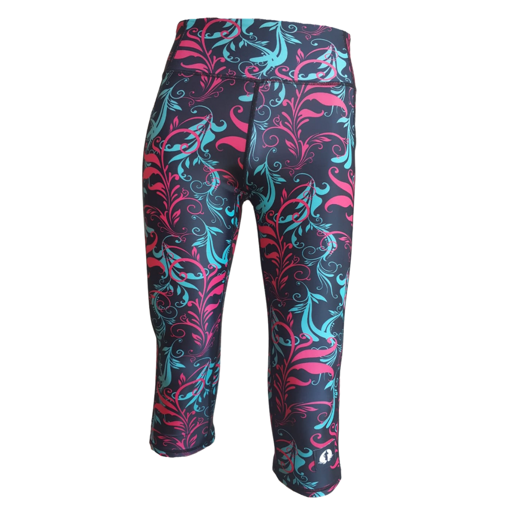 High Waist Funky 3/4 Leggings - Ama Angels