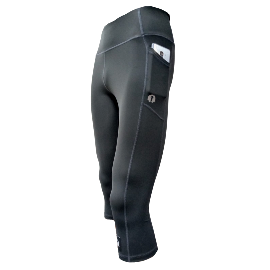 High Waist Funky 3 4 Leggings Black