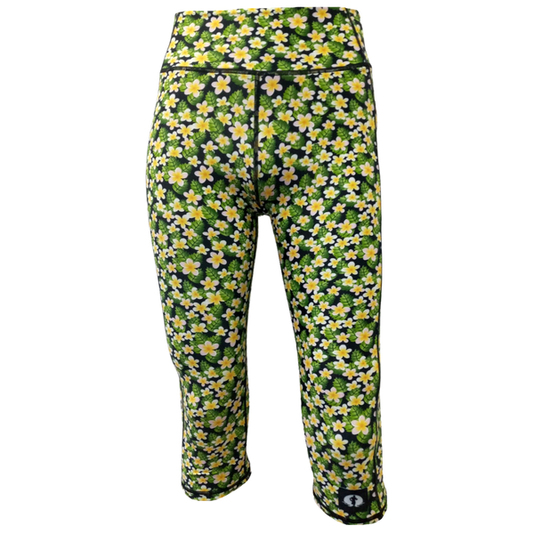 High Waist Funky 3/4 Leggings - Frangipani