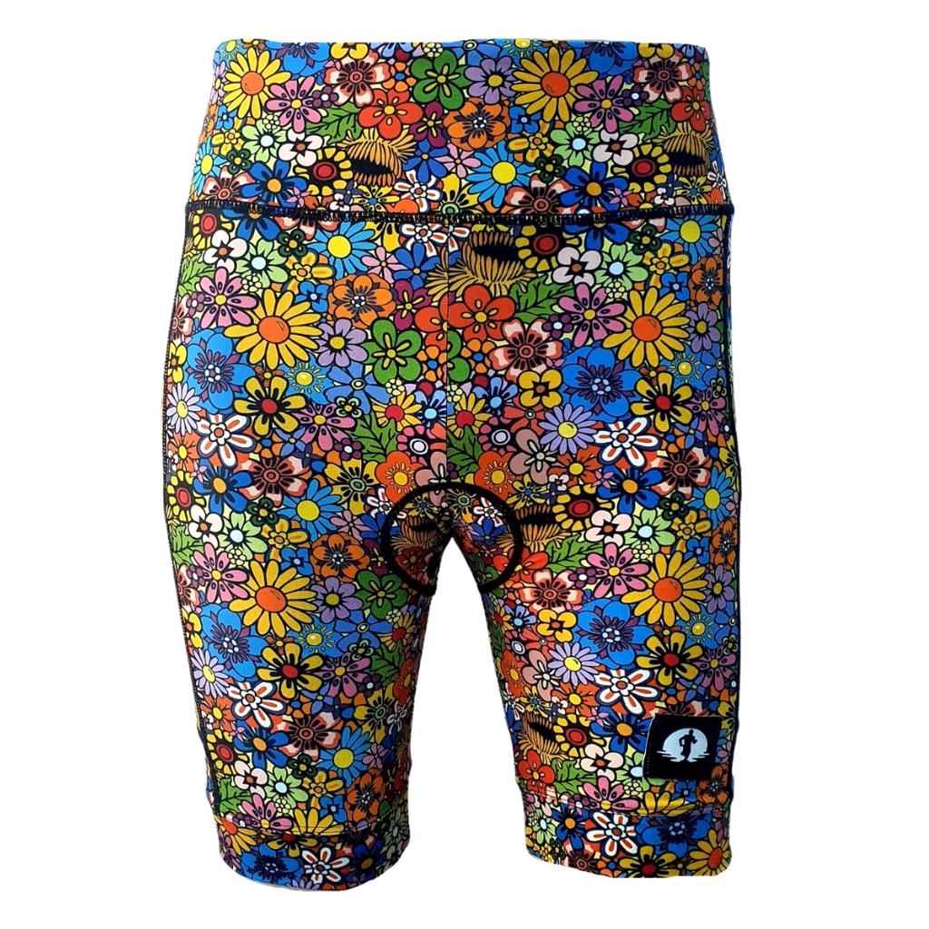 High Waist LADIES Cycling Shorts Funky Flowers Funky Pants