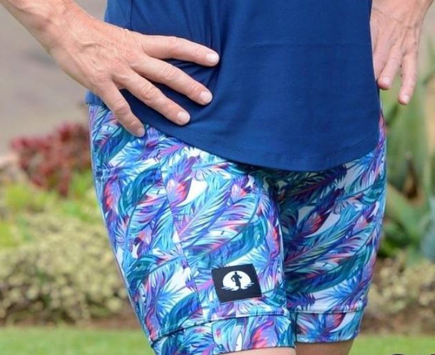 High Waist Funky Pants - Feathers