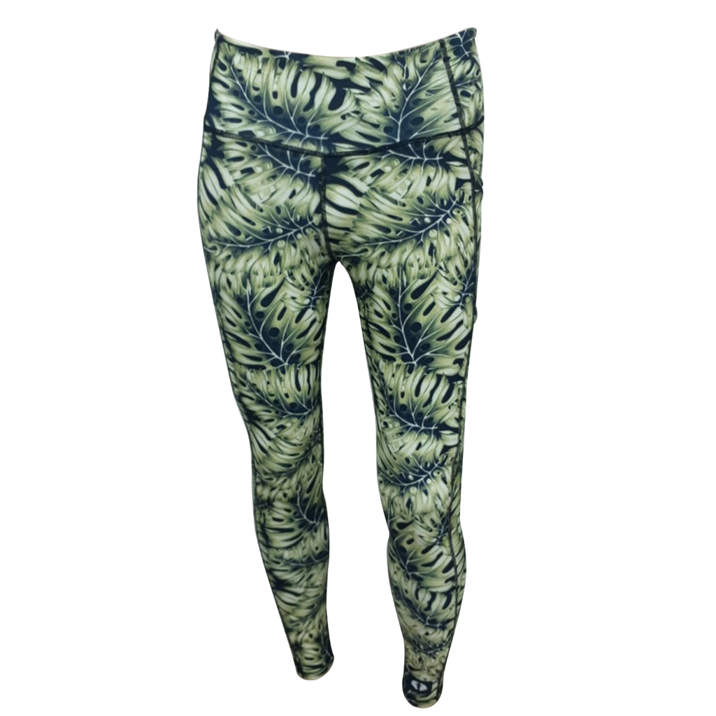 High Waist Full Length - Tropical Night